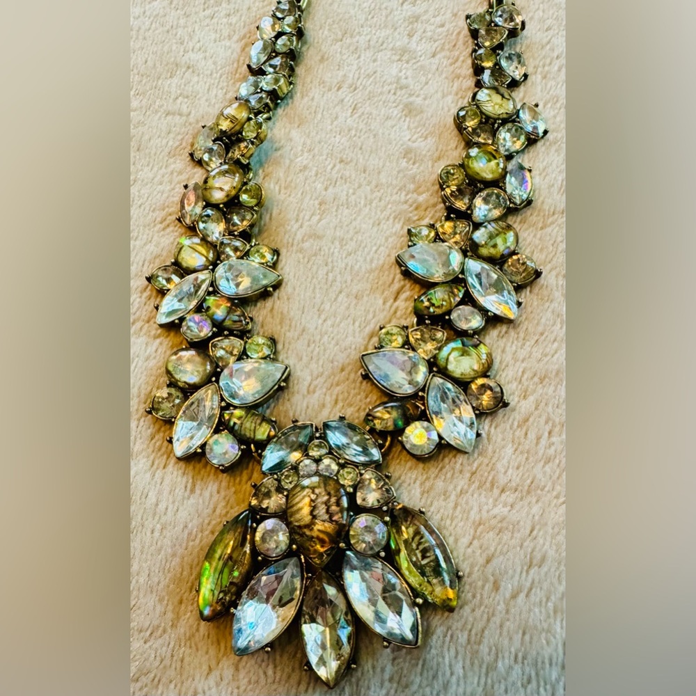 Sugar Fix Antique Gold-tone and Crystal Statement Necklace